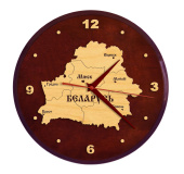 Настенные часы ''Карта РБ'' круглые