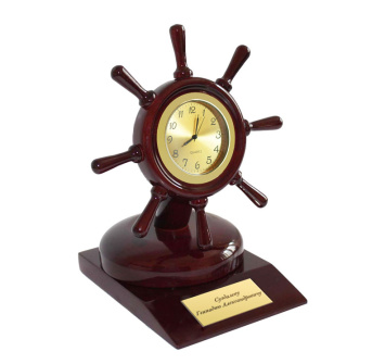 Настольные часы ''Штурвал'' на подставке