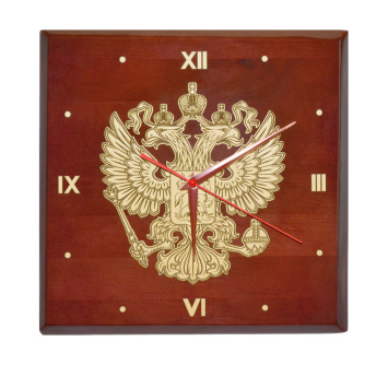 Настенные часы «Герб РФ» квадратные