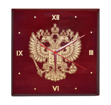 Настенные часы «Герб РФ» квадратные